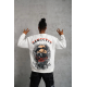 Erkek 3 İplik Gangster Baskılı Sweatshirt - Beyaz