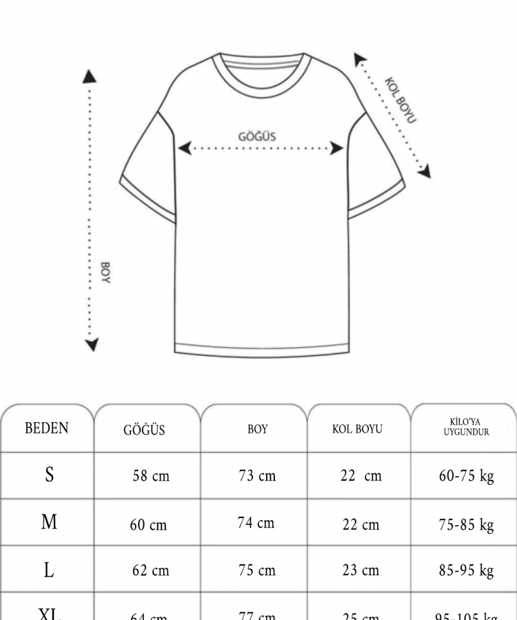 Unisex Basic Bisiklet Yaka Regular T-Shirt - Siyah