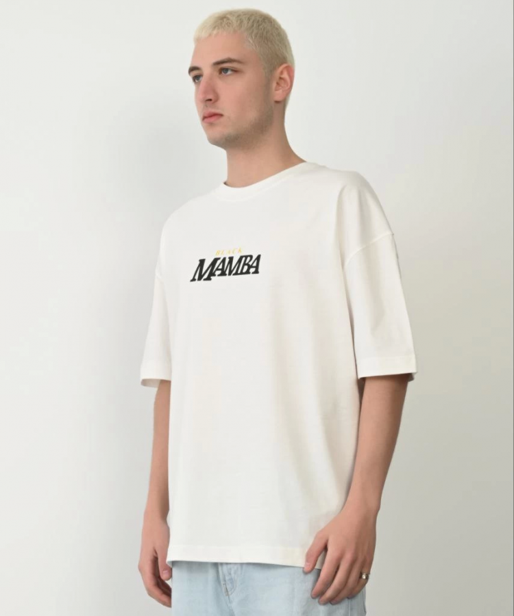 Unisex Baskılı Bisiklet Yaka Oversize T-Shirt - Beyaz