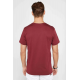 Unisex Düz Biskilet Yaka Oversize T-shirt - Bordo