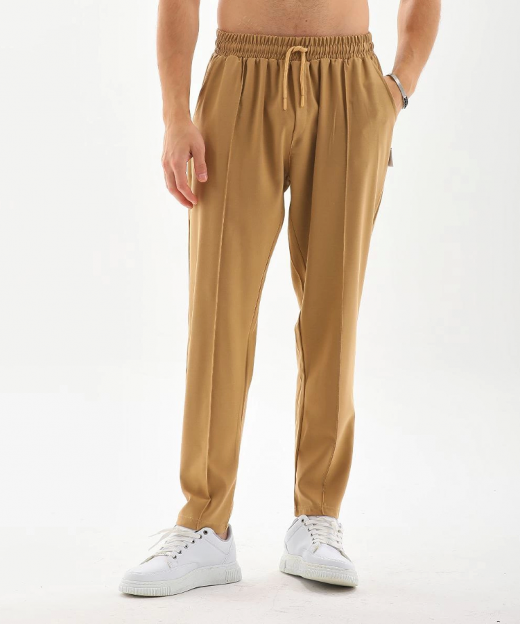 Unisex Jagger Pileli Pantolon - Camel