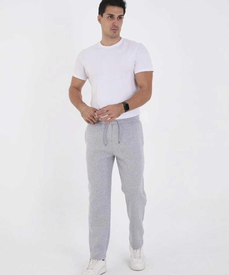 Unisex Üç İplik Basic Eşofman Pantolon - Gri