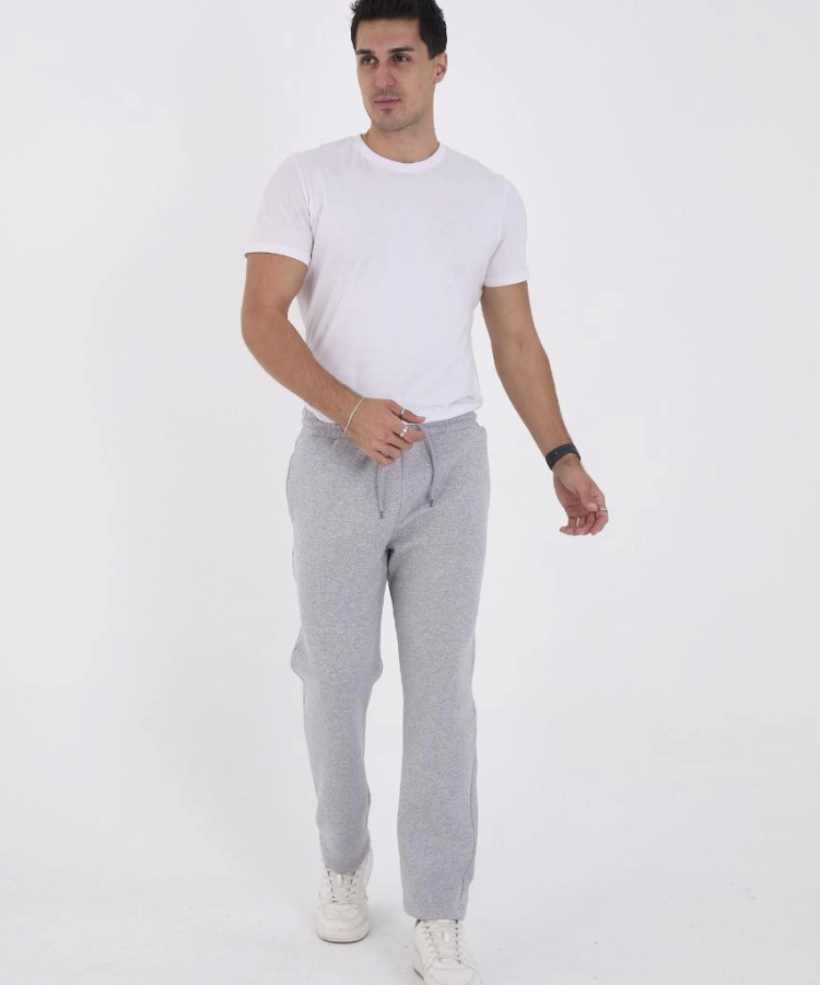 Unisex Üç İplik Basic Eşofman Pantolon - Gri