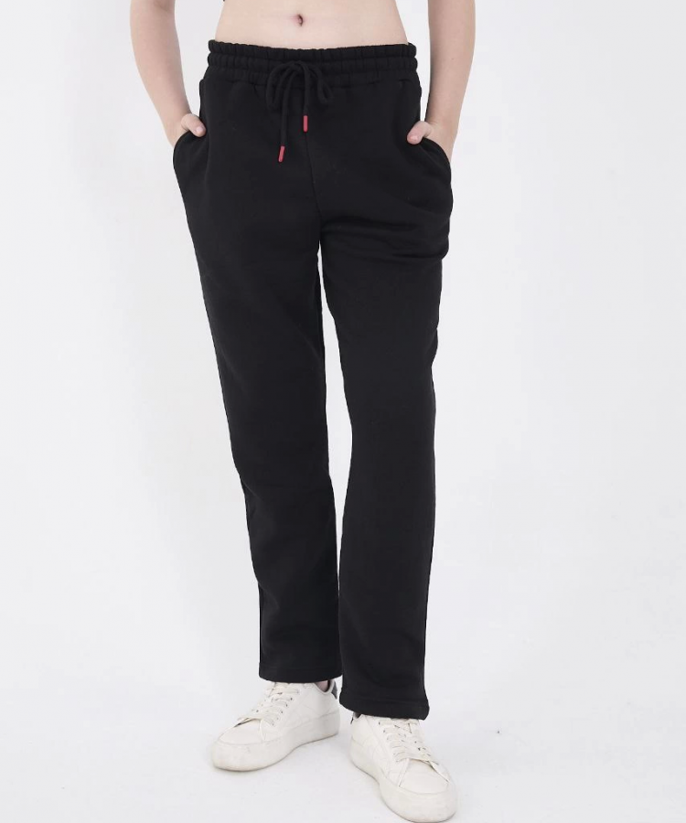 Unisex Üç İplik Basic Eşofman Pantolon - Siyah